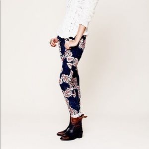 Free People Floral Corduroys